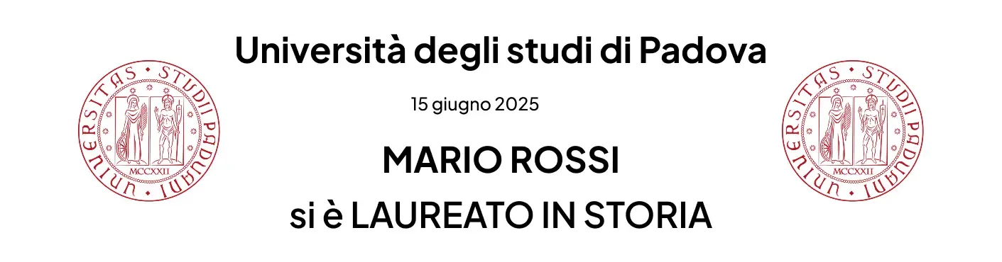 Intestazione esempio papiro di laurea